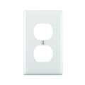 Leviton White 1 gang Thermoplastic Nylon Receptacle Wall Plate 80703-00W